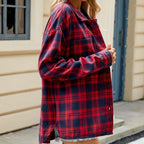 Cotton Heritage Plaid Shirt For Women Button Front Chest Pockets Limited Edition