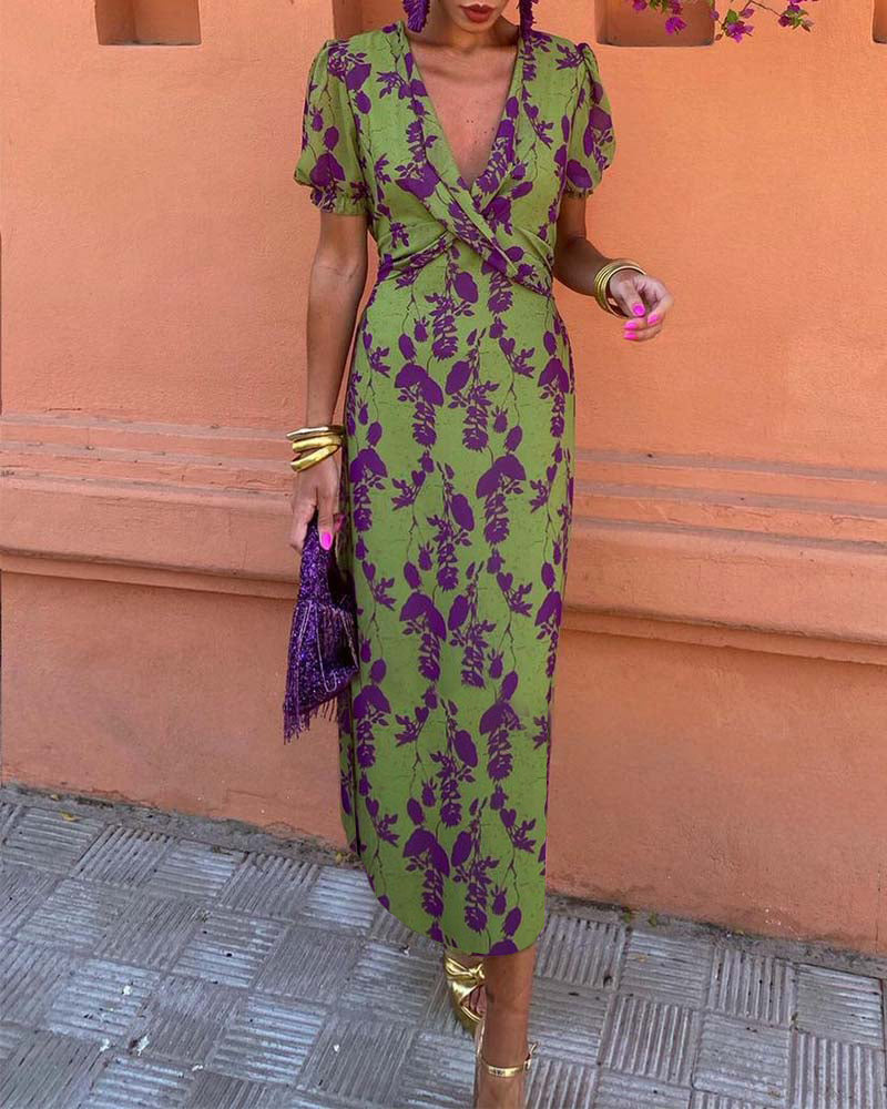 Silk Puff Sleeve Dress Timeless Luxe Collection Limited Edition