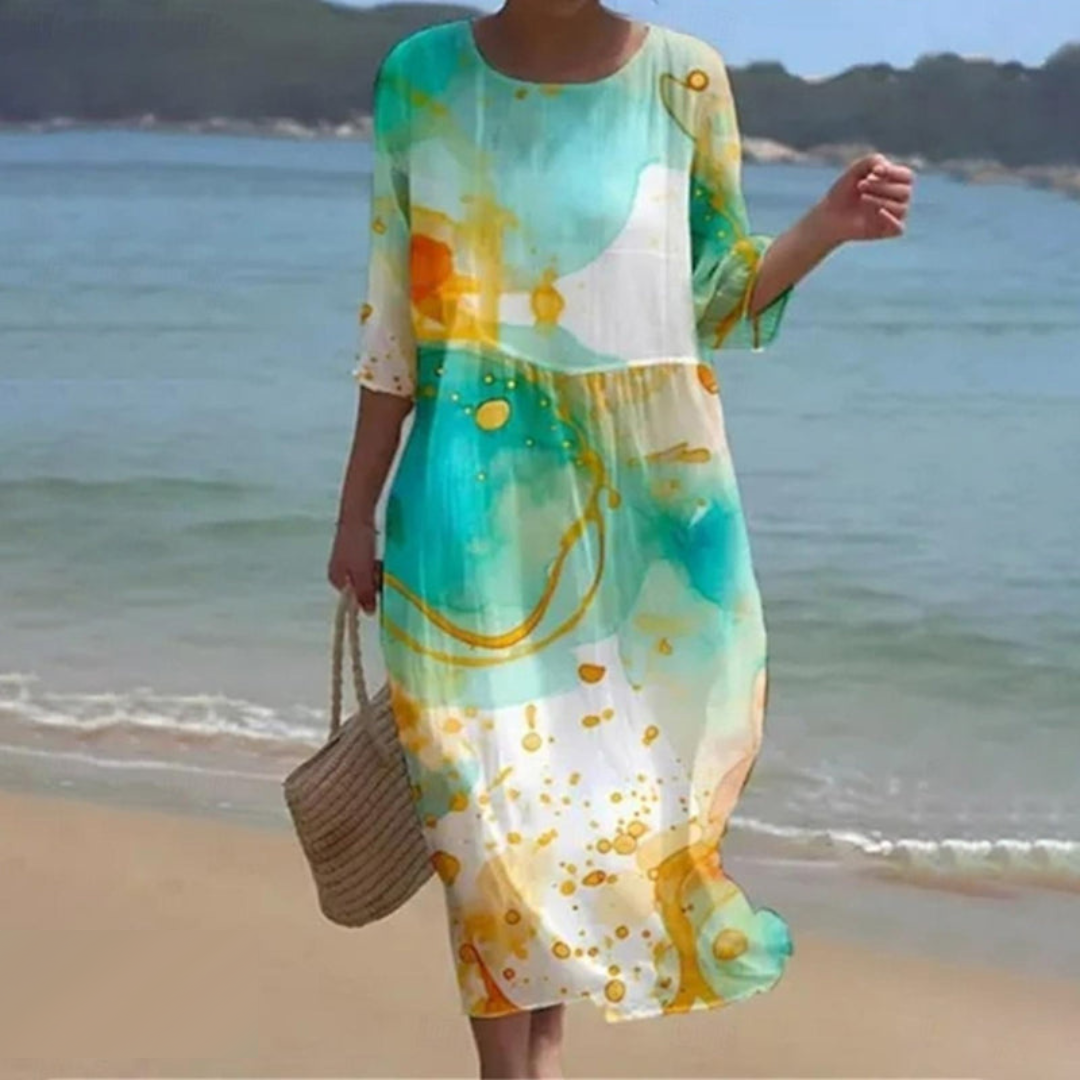 Elegant Floral Midi Dress Luxe Collection Exclusive For Special Occasions