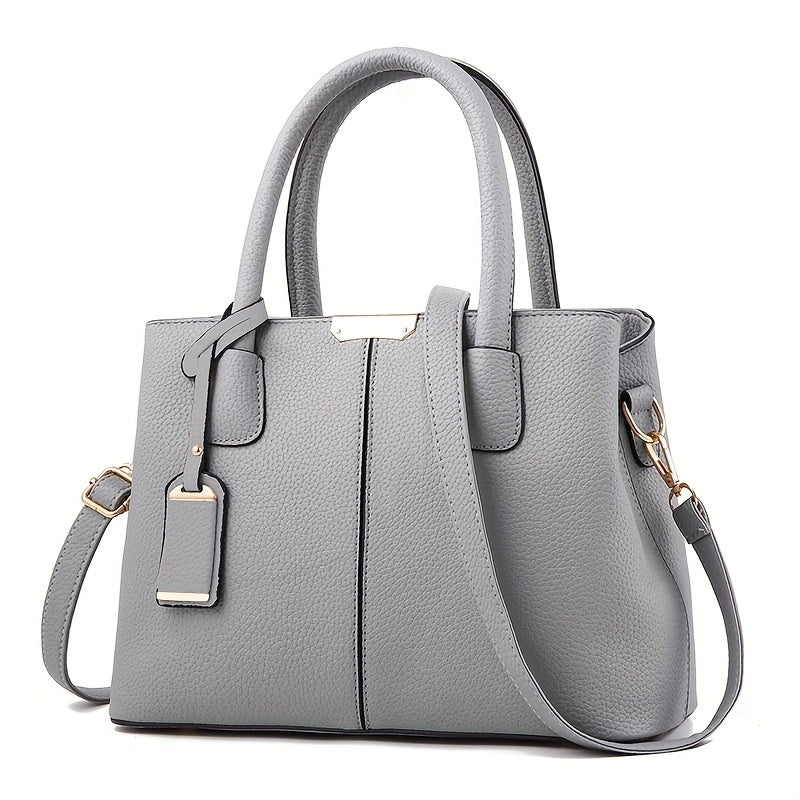 Leather Handbag Structured Tote Edition With Crossbody Strap