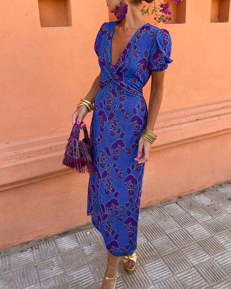 Silk Puff Sleeve Dress Timeless Luxe Collection Limited Edition