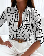 Clara Printed Blouse Signature Collection Exclusive Timeless Style