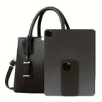 Leather Handbag Structured Tote Edition With Crossbody Strap