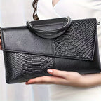Elegant Black Crocodile Flap Crossbody Bag With Top Handle Limited Edition