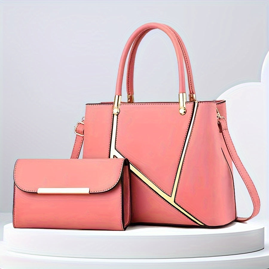 Amy Two-Piece Handbag Set Top-Handle Tote And Clutch Signature Collection Exclusive