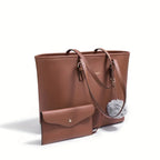 Women Premium Leather Collection Tote Shoulder Bag Large Capacity Timeless Elegance