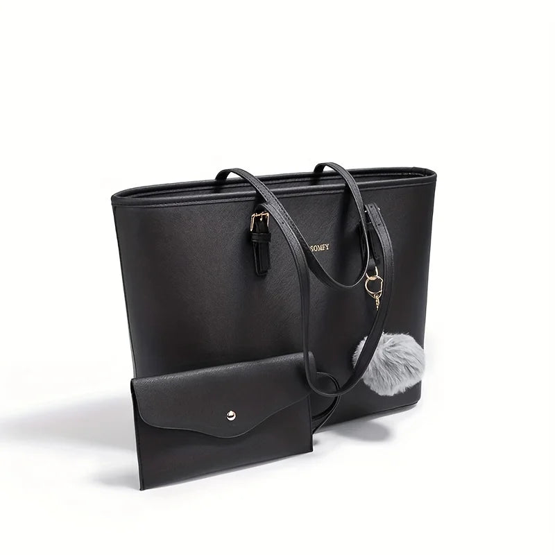 Women Premium Leather Collection Tote Shoulder Bag Large Capacity Timeless Elegance