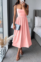Silk Crepe Midi Dress Exclusive Collection For Wedding Guest