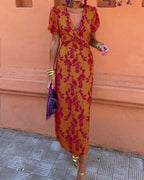 Silk Puff Sleeve Dress Timeless Luxe Collection Limited Edition