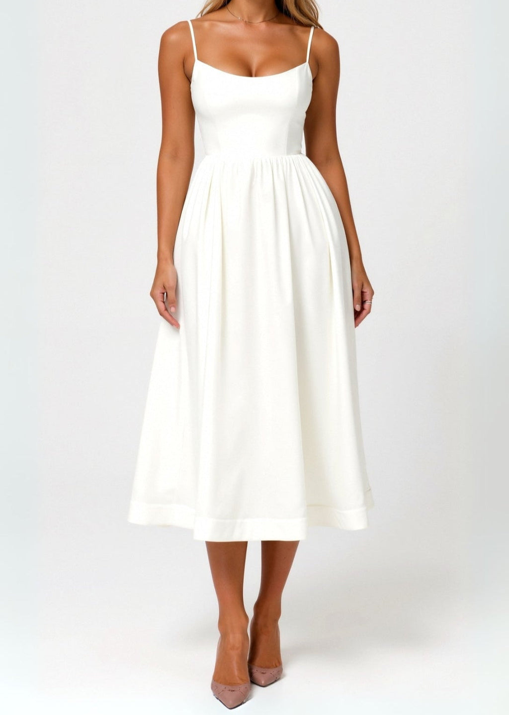 Corset Midi Dress For Women Elegant Wedding Guest Luxe Fabric Limited Edition