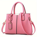 Leather Handbag Structured Tote Edition With Crossbody Strap