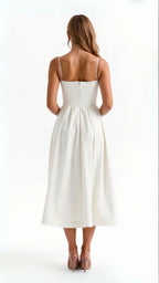 Corset Midi Dress For Women Elegant Wedding Guest Luxe Fabric Limited Edition