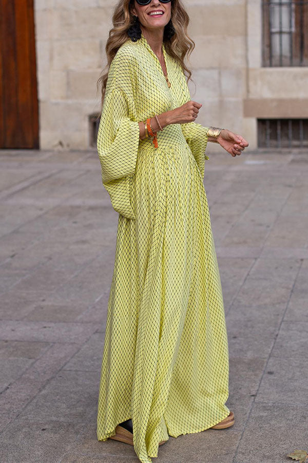 Crepe Collection Elegant Long Sleeve V-Neck Dress For All Occasions Limited Edition