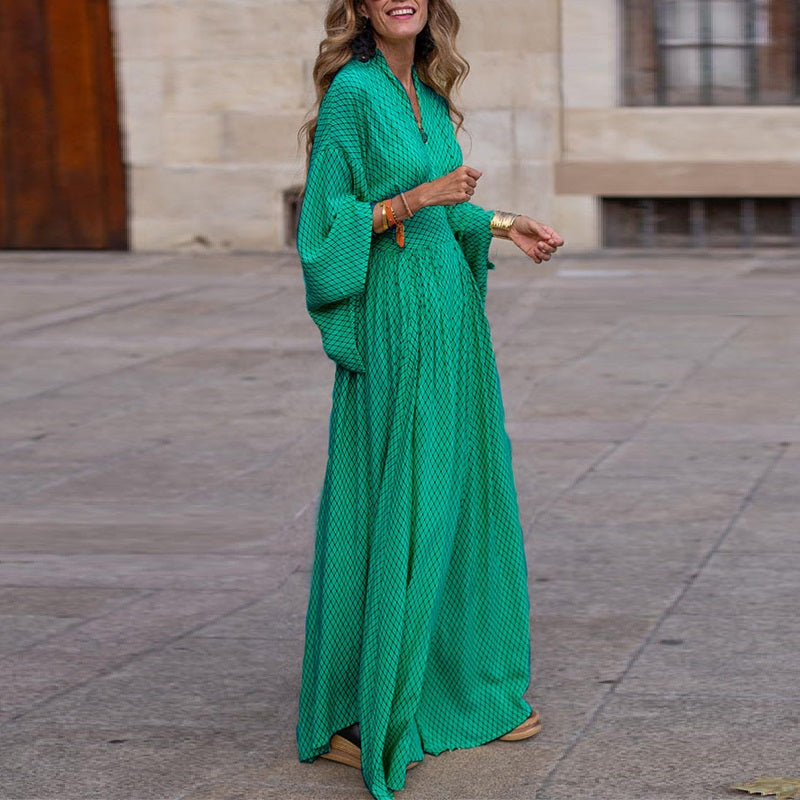 Crepe Collection Elegant Long Sleeve V-Neck Dress For All Occasions Limited Edition