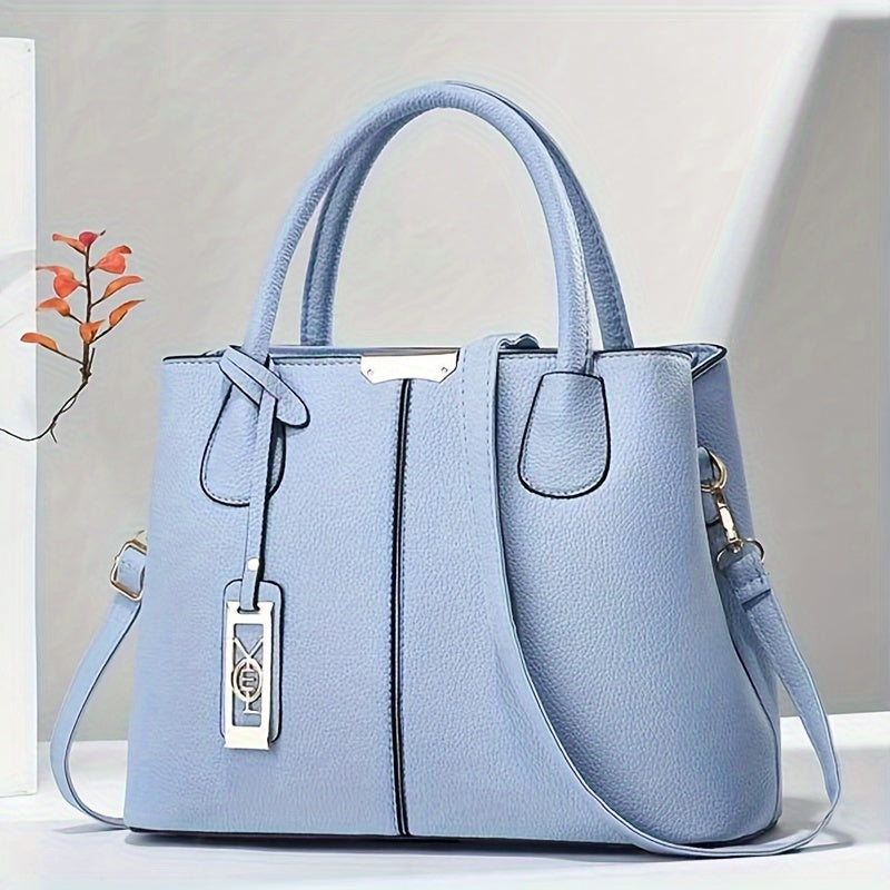 Leather Handbag Structured Tote Edition With Crossbody Strap