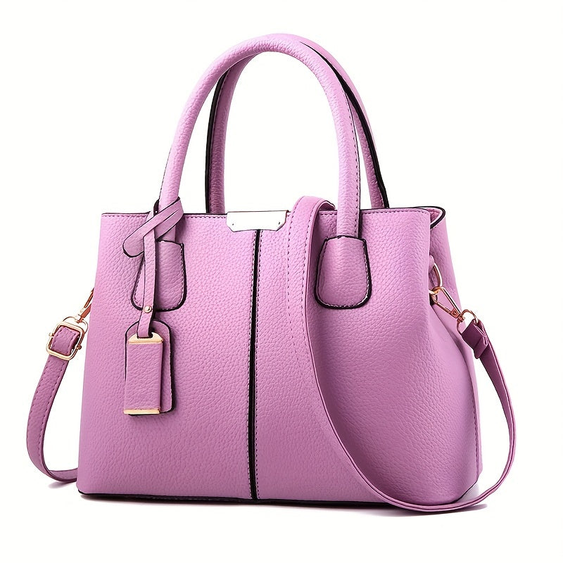 Leather Handbag Structured Tote Edition With Crossbody Strap
