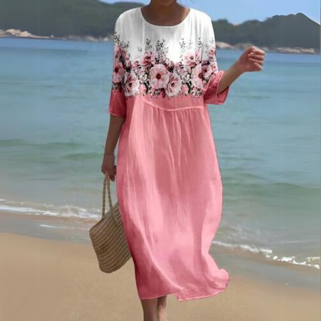 Elegant Floral Midi Dress Luxe Collection Exclusive For Special Occasions