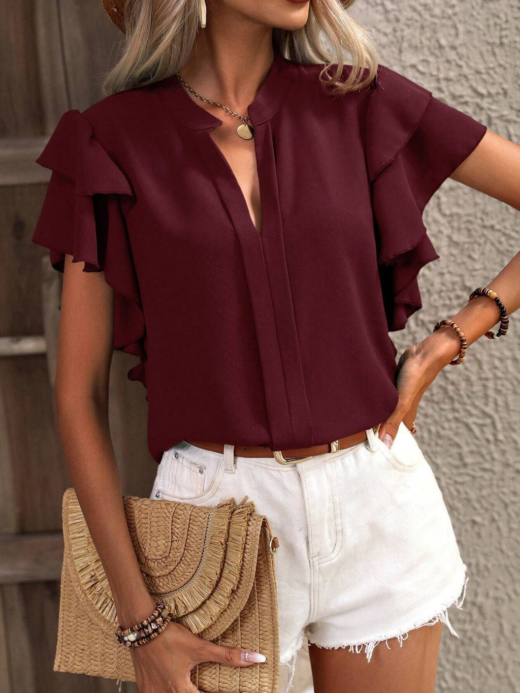 Isla Sleeveless Blouse Premium Fabric Collection Limited Edition