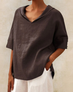 Casual Linen Blouse For Women Luxe Linen Collection Exclusive