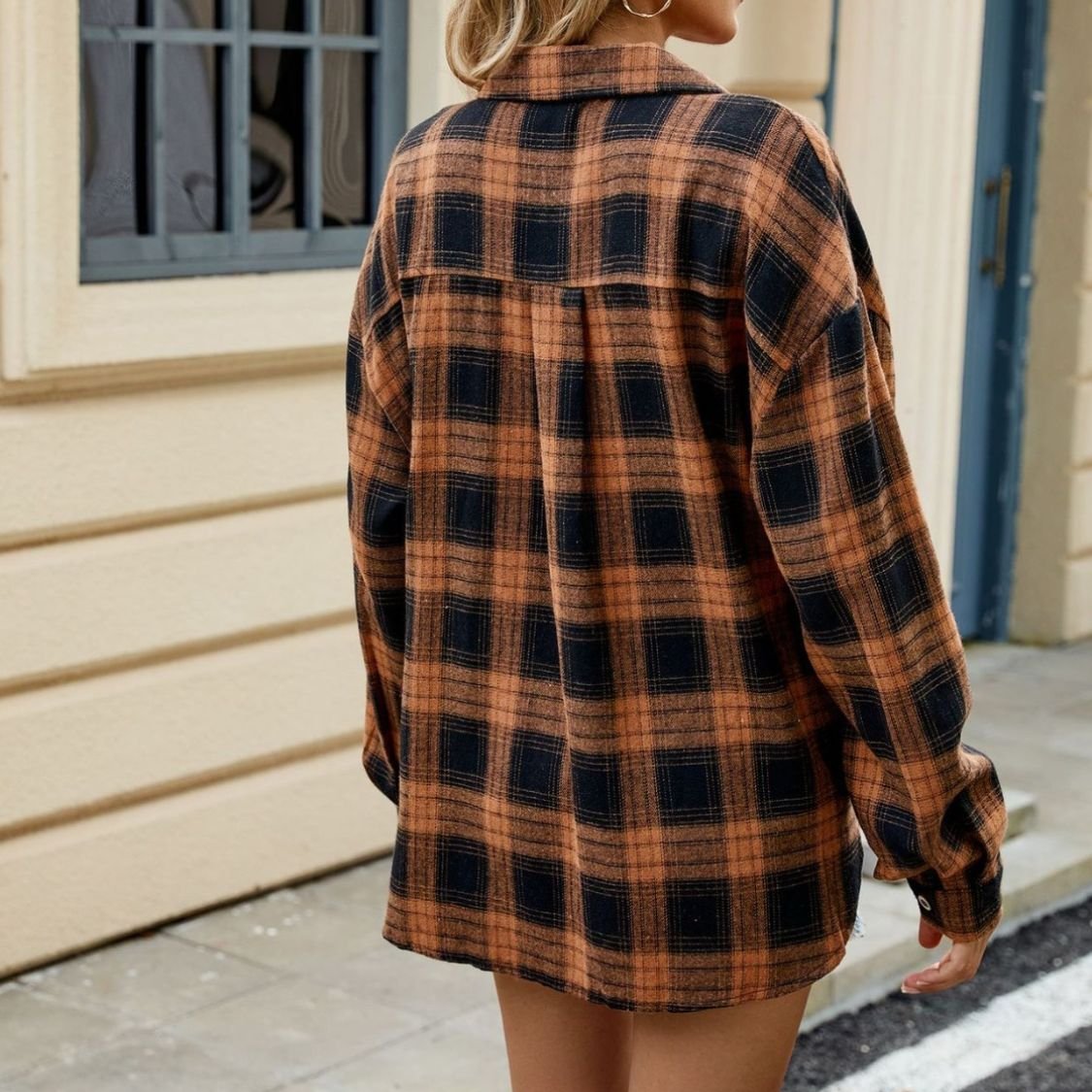 Cotton Heritage Plaid Shirt For Women Button Front Chest Pockets Limited Edition