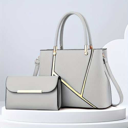 Amy Two-Piece Handbag Set Top-Handle Tote And Clutch Signature Collection Exclusive