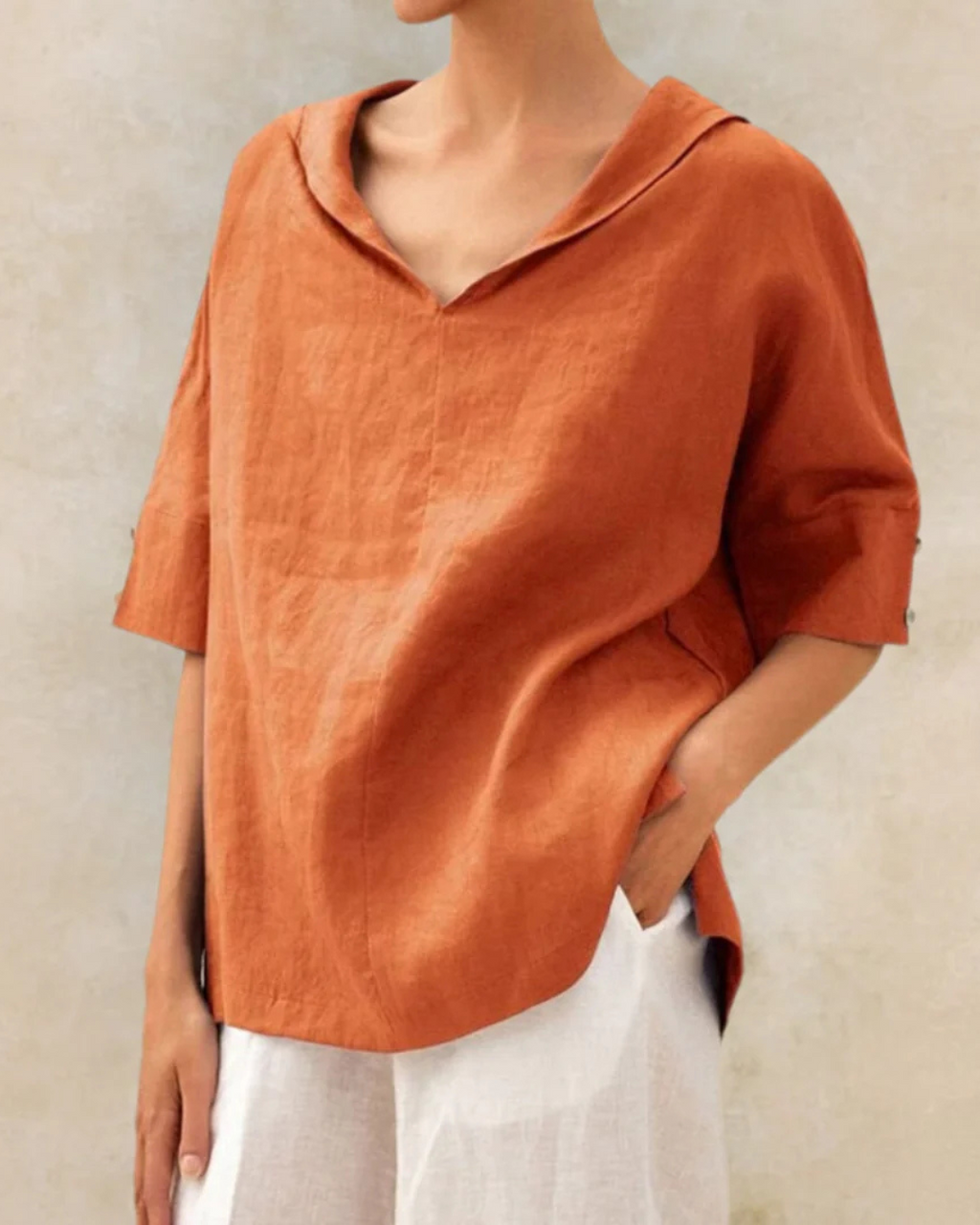 Casual Linen Blouse For Women Luxe Linen Collection Exclusive