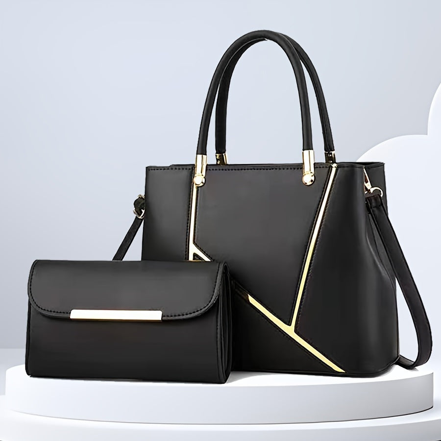 Amy Two-Piece Handbag Set Top-Handle Tote And Clutch Signature Collection Exclusive