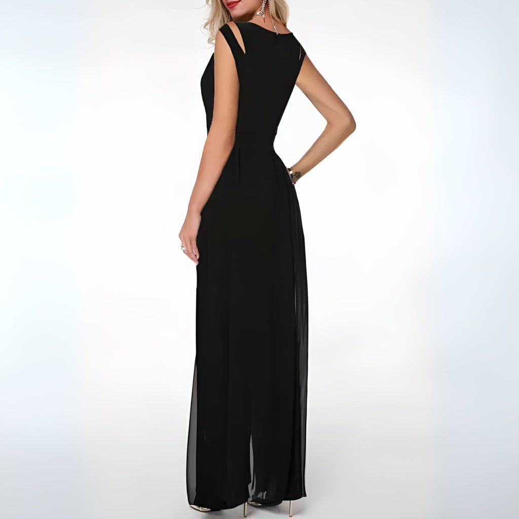 Womens Sleeveless Wide Leg Jumpsuit Crepe Summer Collection Exclusive