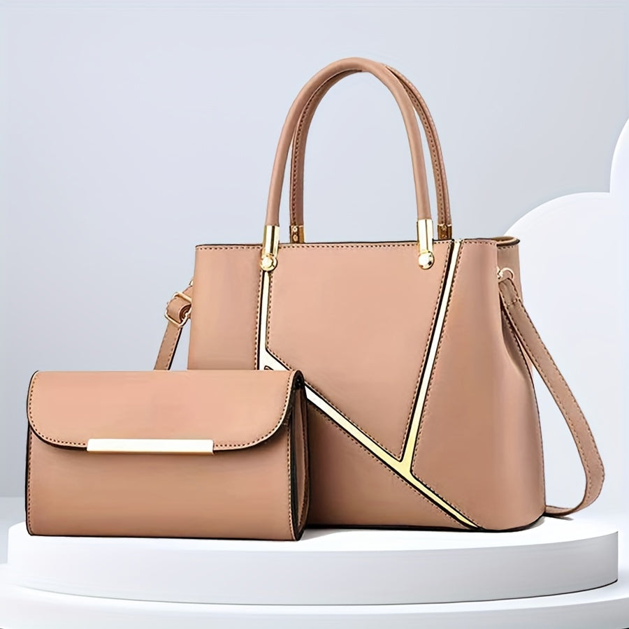 Amy Two-Piece Handbag Set Top-Handle Tote And Clutch Signature Collection Exclusive