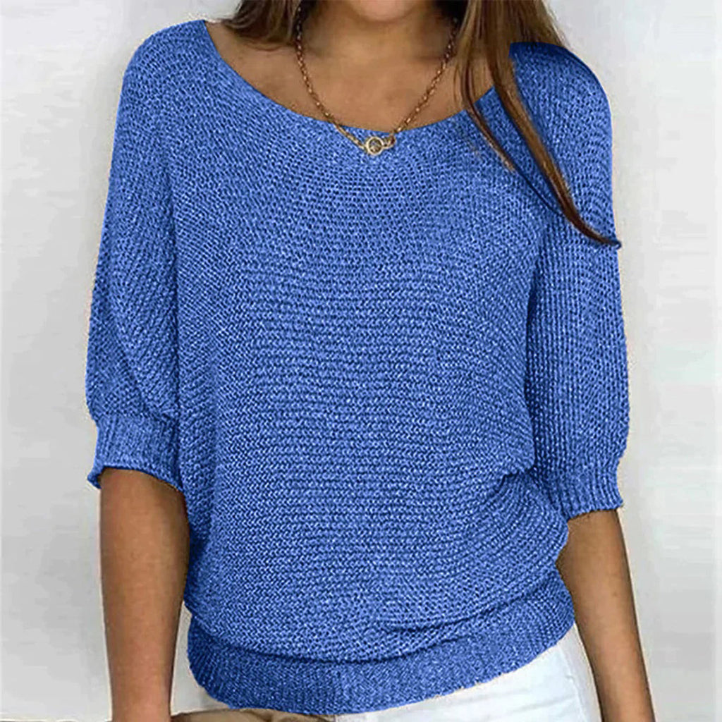 Luxe Collection Womens Top Elegant Loose Fit Patterned Knit Exclusive