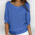 Luxe Collection Womens Top Elegant Loose Fit Patterned Knit Exclusive