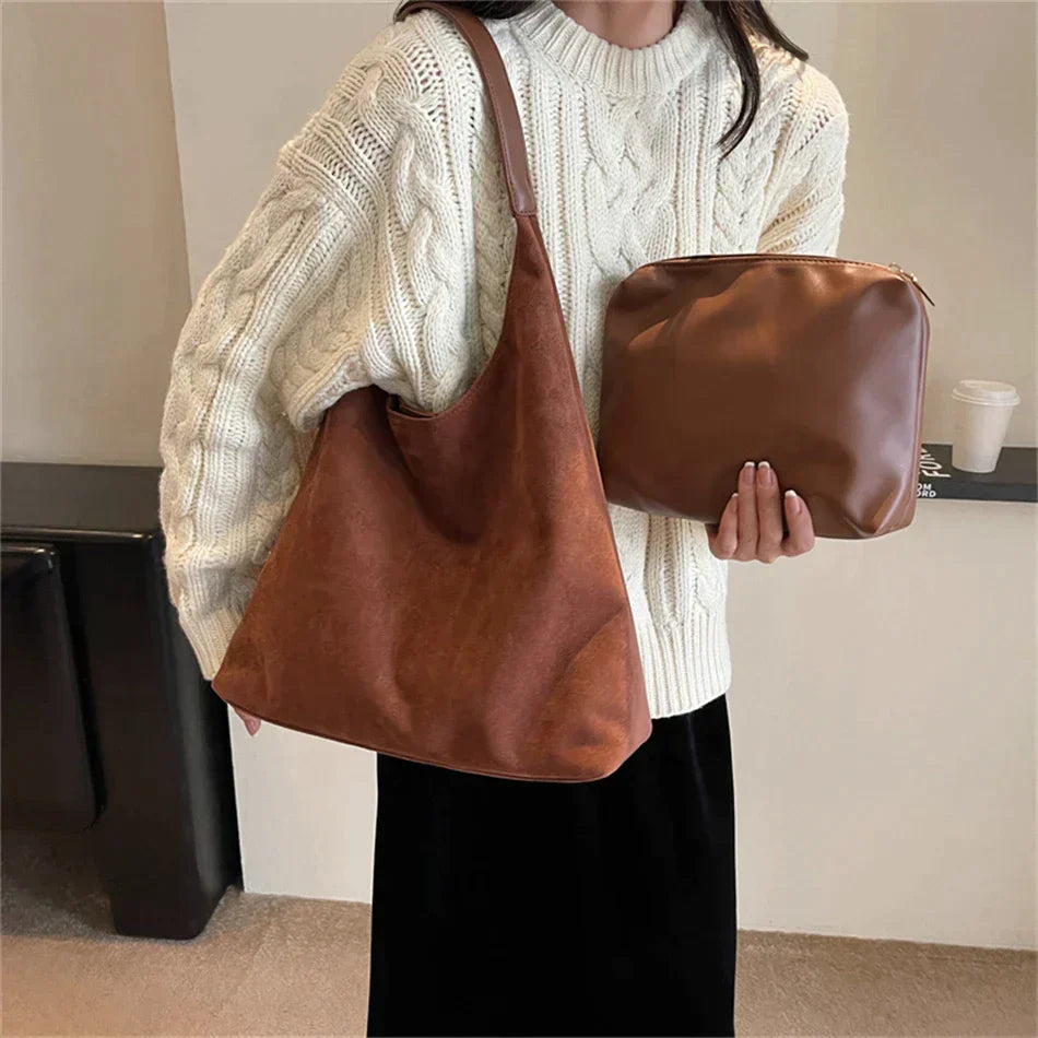 Calfskin Leather Hobo Tote Bag Women Exclusive Collection Elegance
