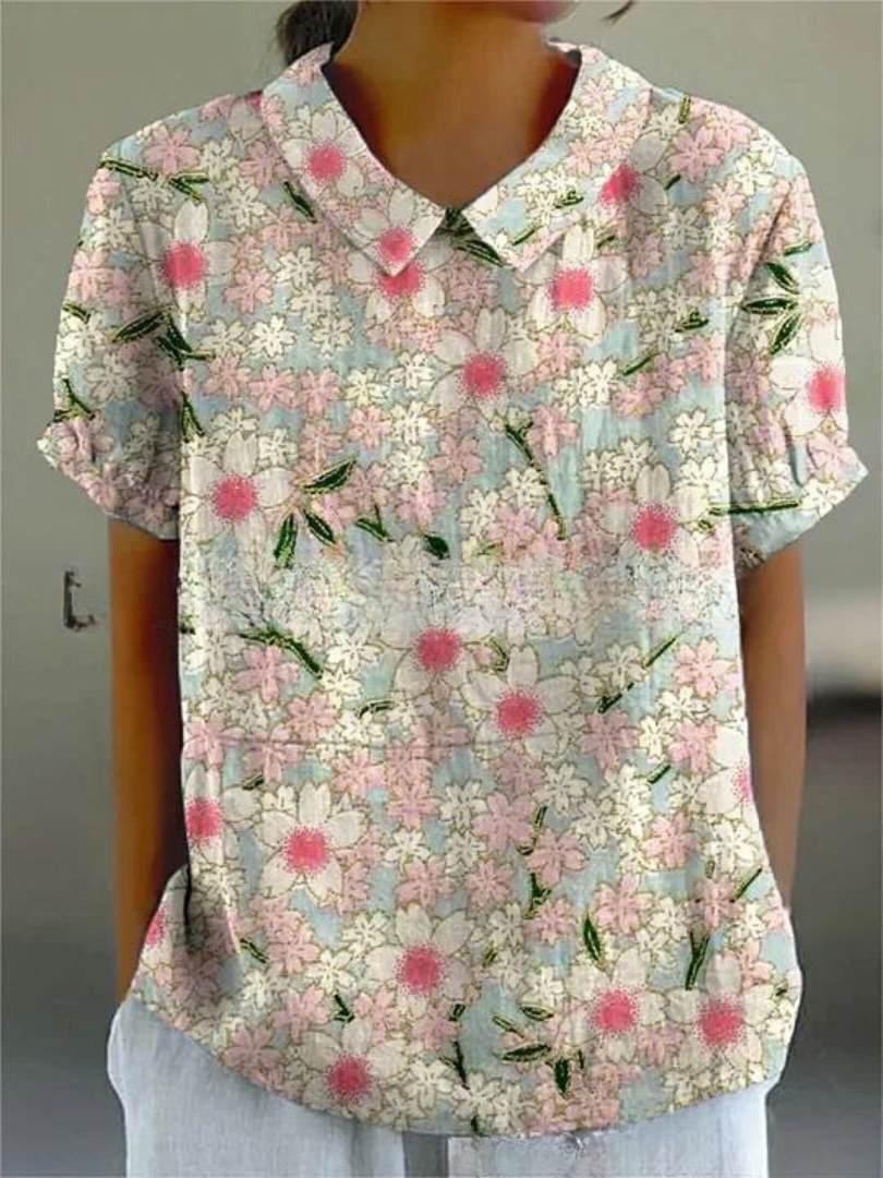 Floral Collection Blouse With Peter Pan Collar Timeless Exclusive