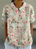 Floral Collection Blouse With Peter Pan Collar Timeless Exclusive