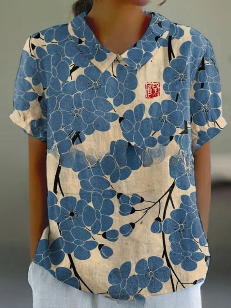 Floral Collection Blouse With Peter Pan Collar Timeless Exclusive