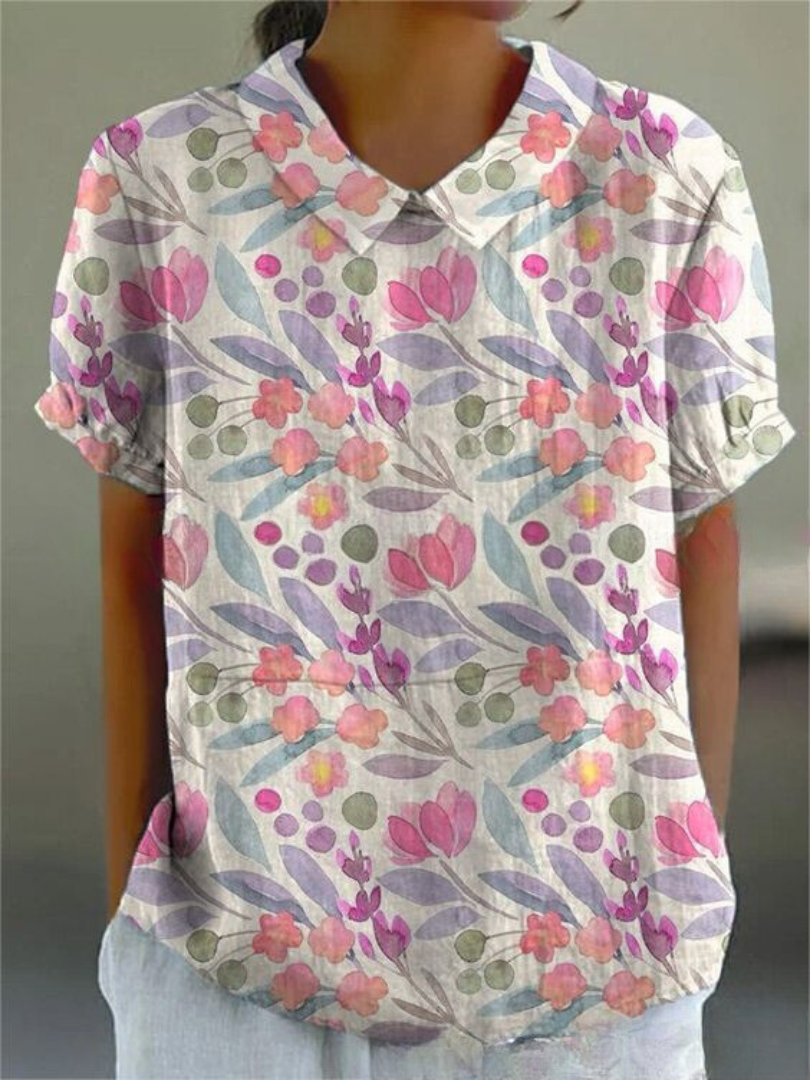 Floral Collection Blouse With Peter Pan Collar Timeless Exclusive