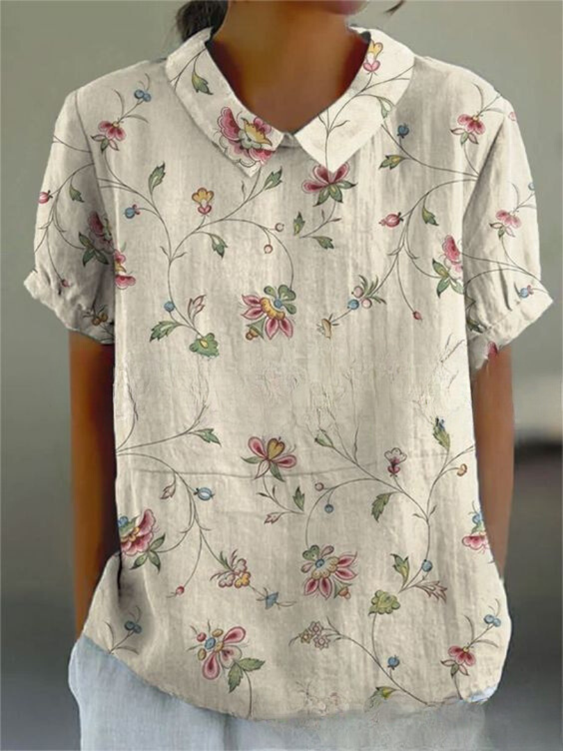 Floral Collection Blouse With Peter Pan Collar Timeless Exclusive