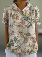 Floral Collection Blouse With Peter Pan Collar Timeless Exclusive