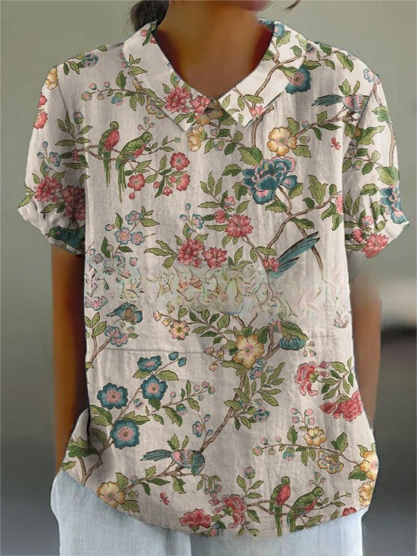Floral Collection Blouse With Peter Pan Collar Timeless Exclusive