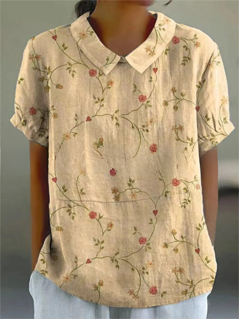 Floral Collection Blouse With Peter Pan Collar Timeless Exclusive