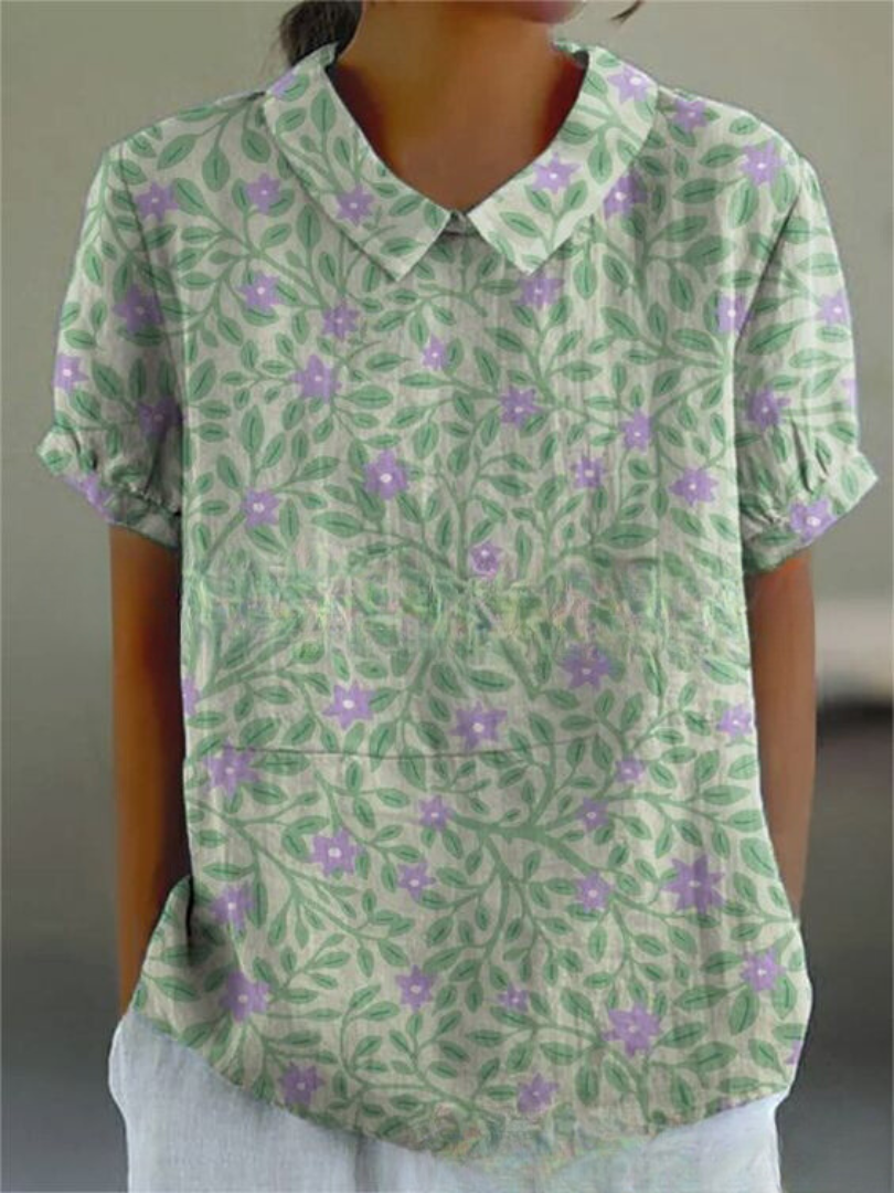 Floral Collection Blouse With Peter Pan Collar Timeless Exclusive