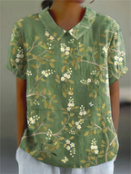 Floral Collection Blouse With Peter Pan Collar Timeless Exclusive