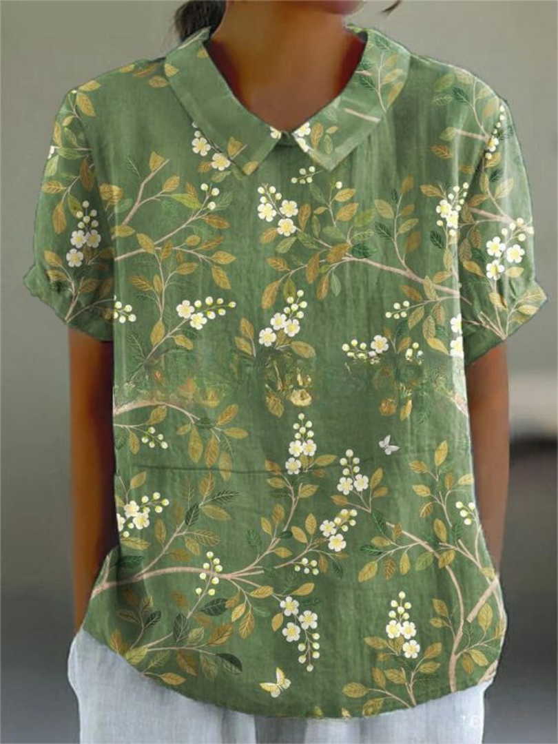 Floral Collection Blouse With Peter Pan Collar Timeless Exclusive