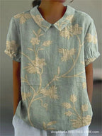 Floral Collection Blouse With Peter Pan Collar Timeless Exclusive