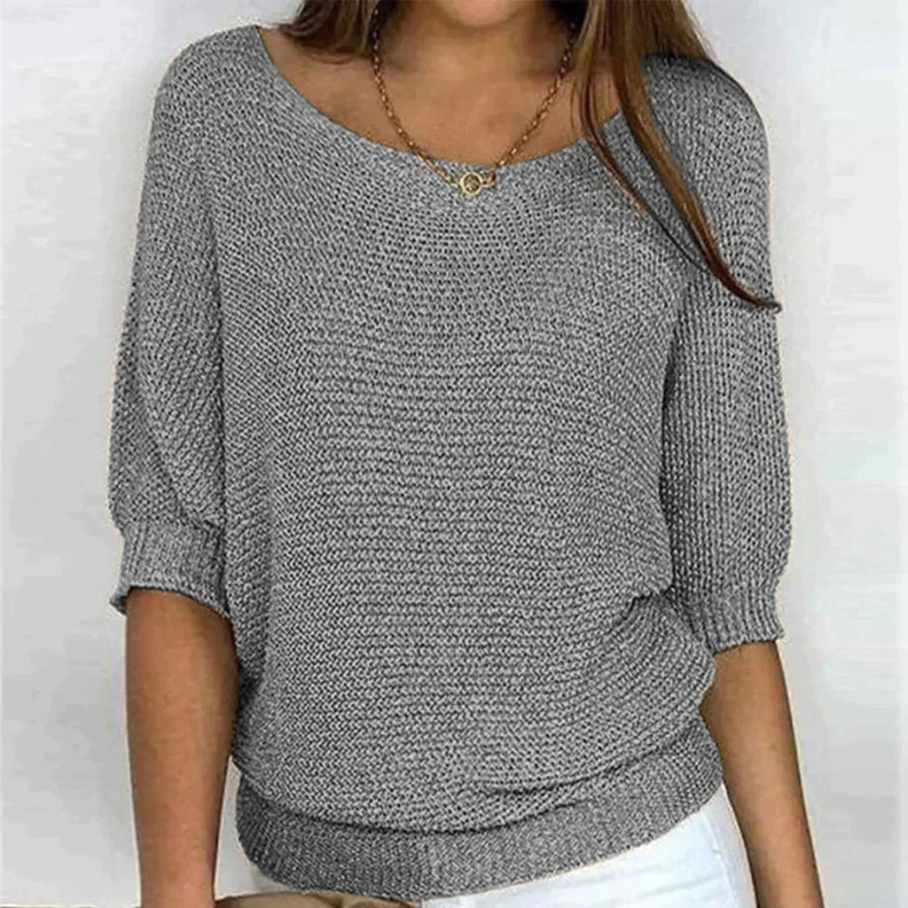 Luxe Collection Womens Top Elegant Loose Fit Patterned Knit Exclusive