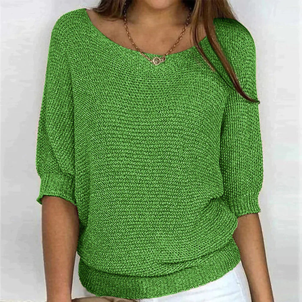 Luxe Collection Womens Top Elegant Loose Fit Patterned Knit Exclusive