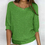 Luxe Collection Womens Top Elegant Loose Fit Patterned Knit Exclusive