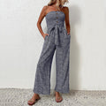 Strapless Wide Leg Jumpsuit Crepe Luxe Collection Exclusive