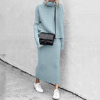 Knitted Coordinated Set Roll Neck Ribbed Knit Collection Exclusive
