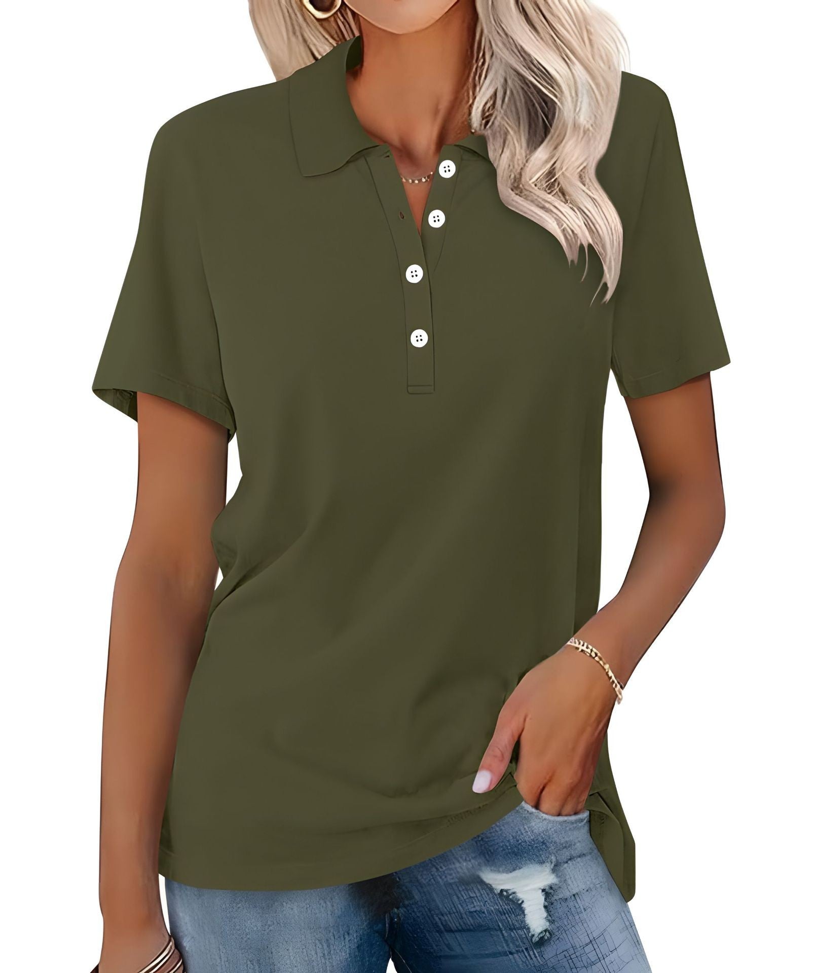 Breathable Luxe Cotton Polo Shirt For Women Pastel Collection Limited Edition